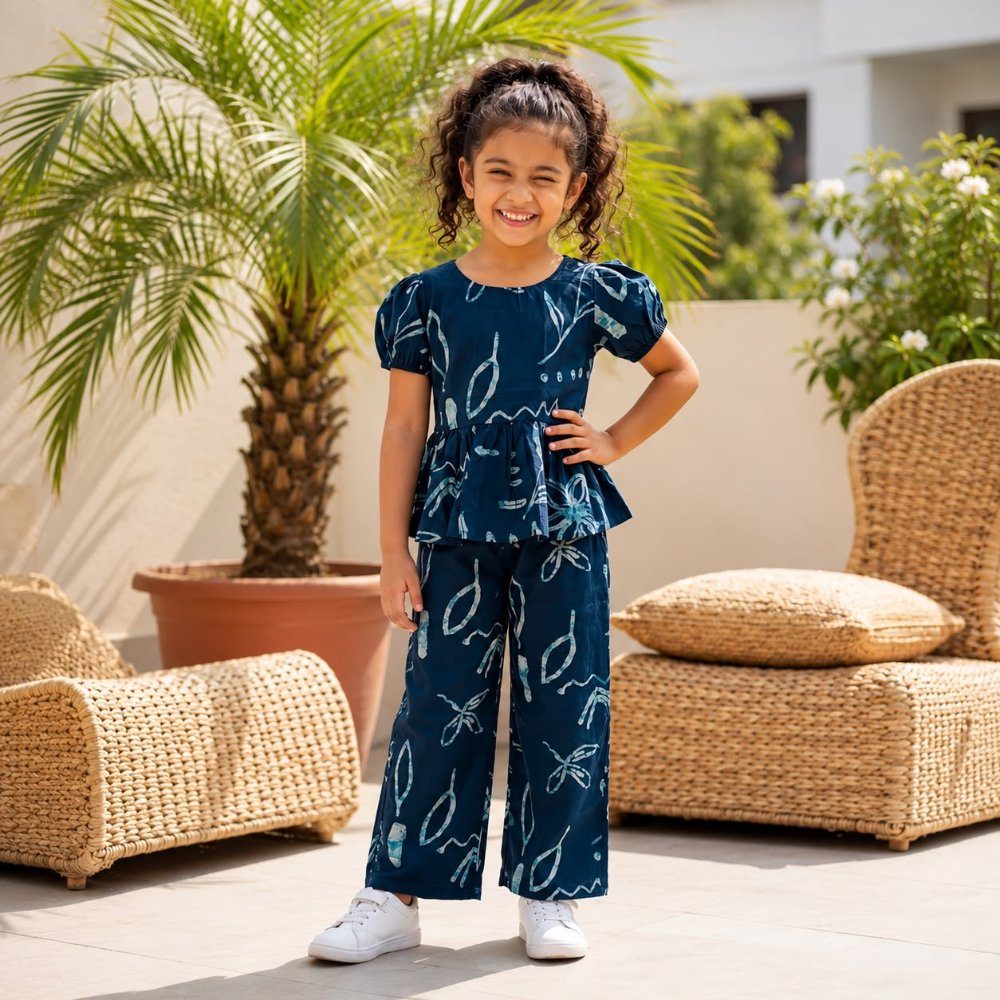 Blue Peplum Co-ord