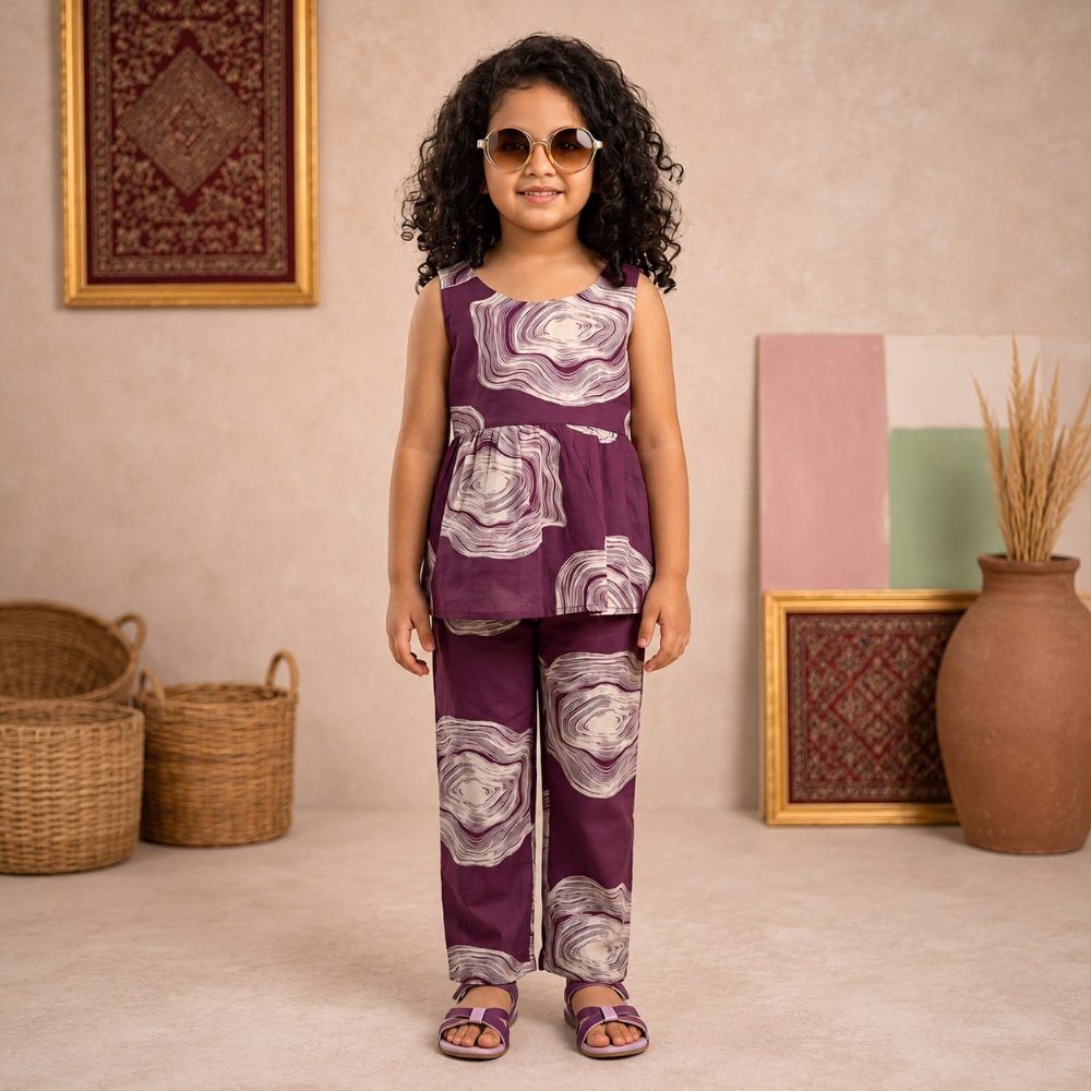 Violet Peplum Co-ord