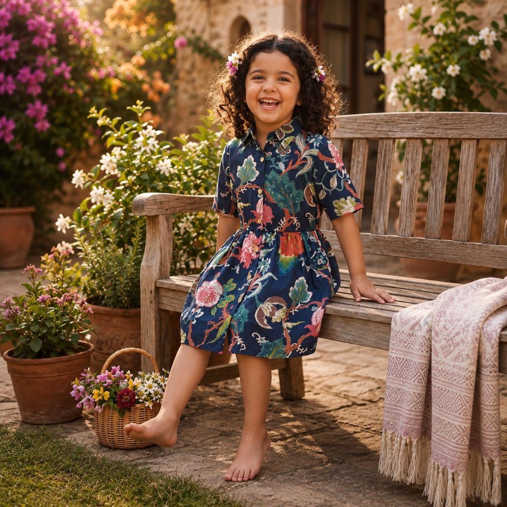 Blue Floral Frock
