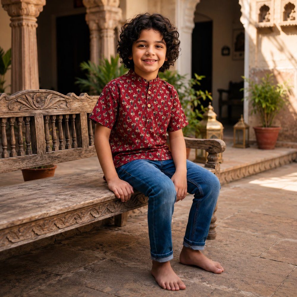 Red Short Kurta