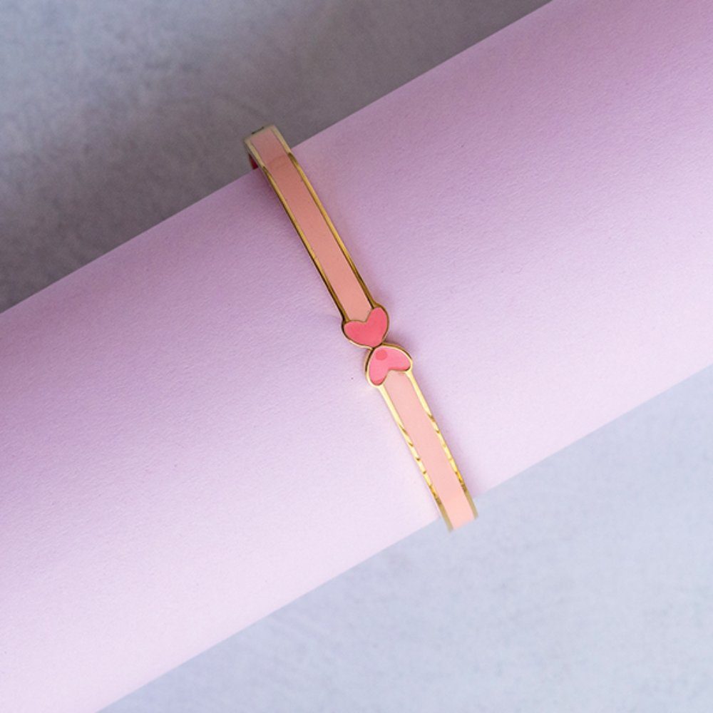 Pink heart bracelet