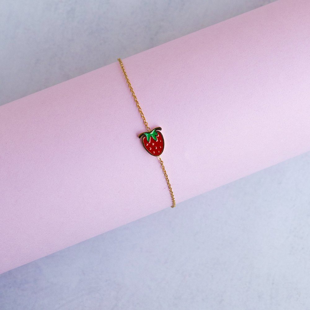 Strawberry chain bracelet