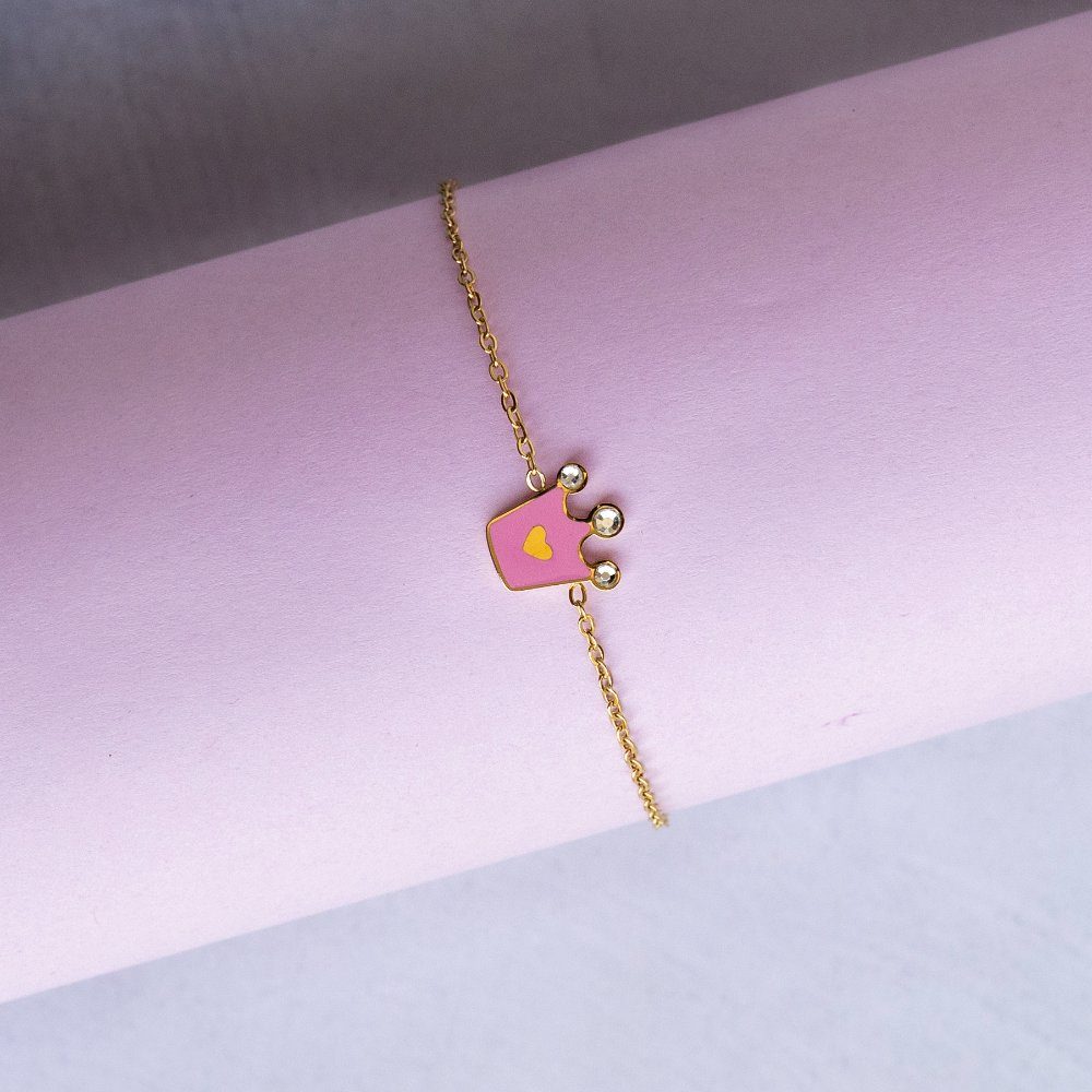 Crown chain bracelet