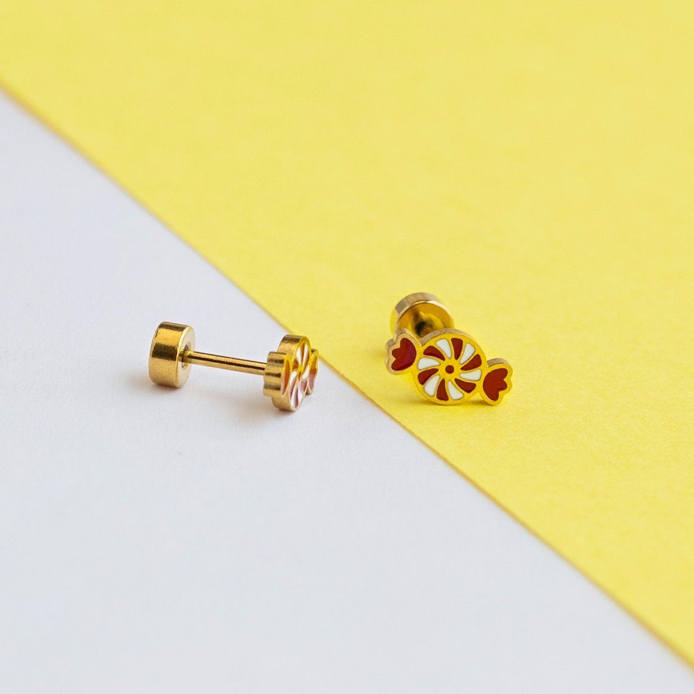 Candy enamel earring