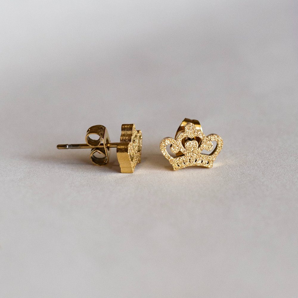 Crown glitter earring