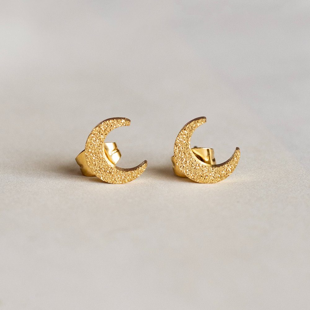 Moon glitter earring