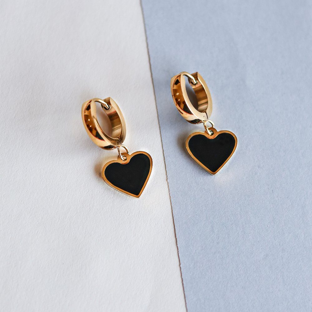 Black heart hoops