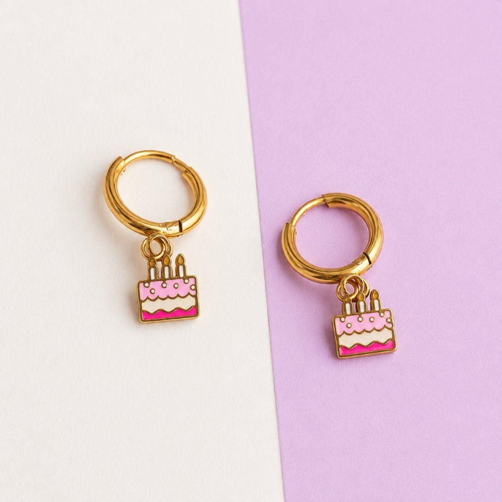 Cake hoops earring
