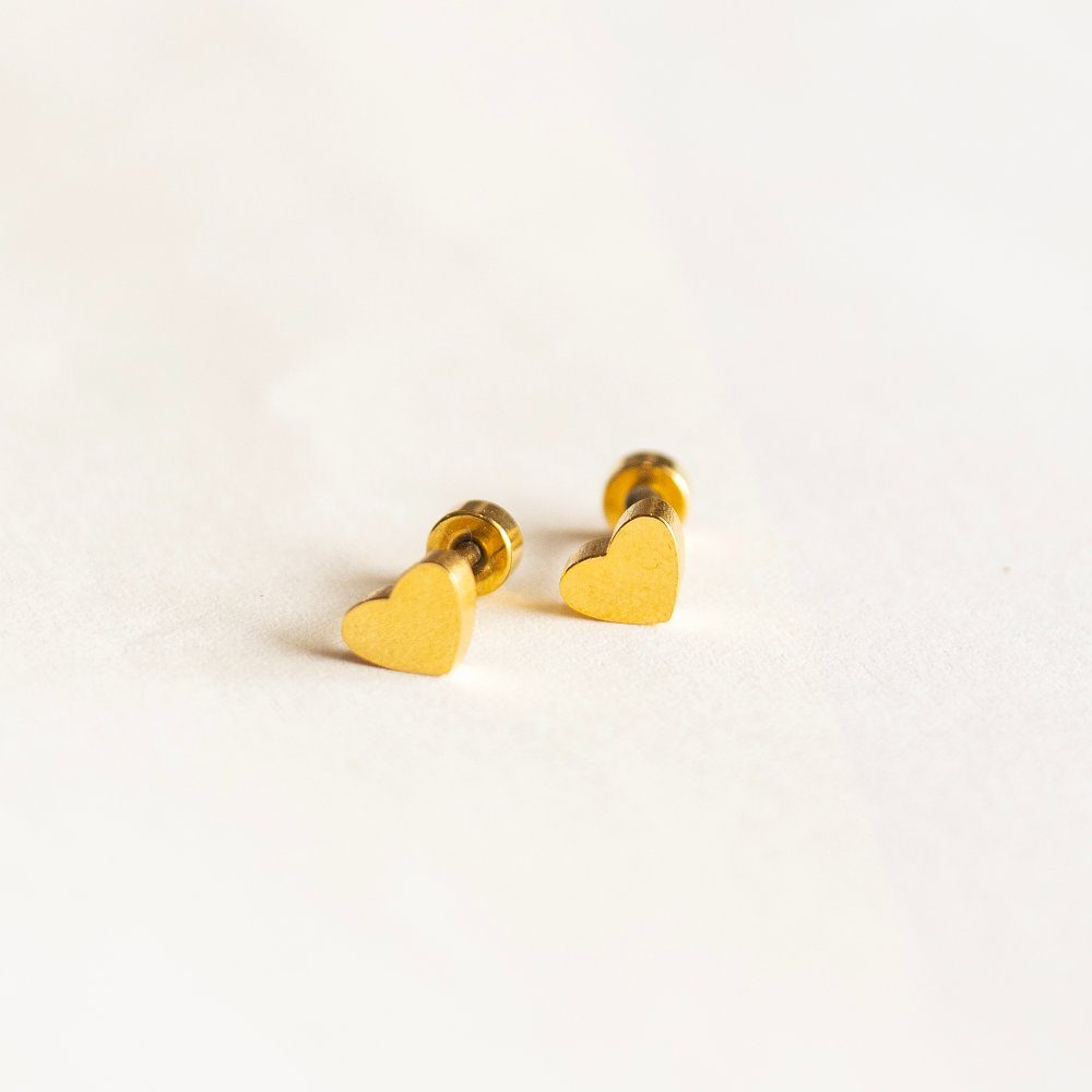 Heart plain earring