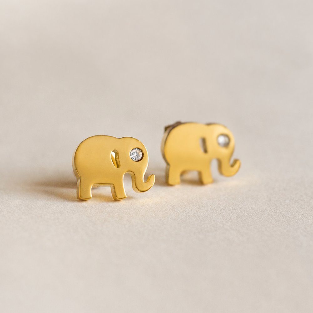 Elephant stone earring